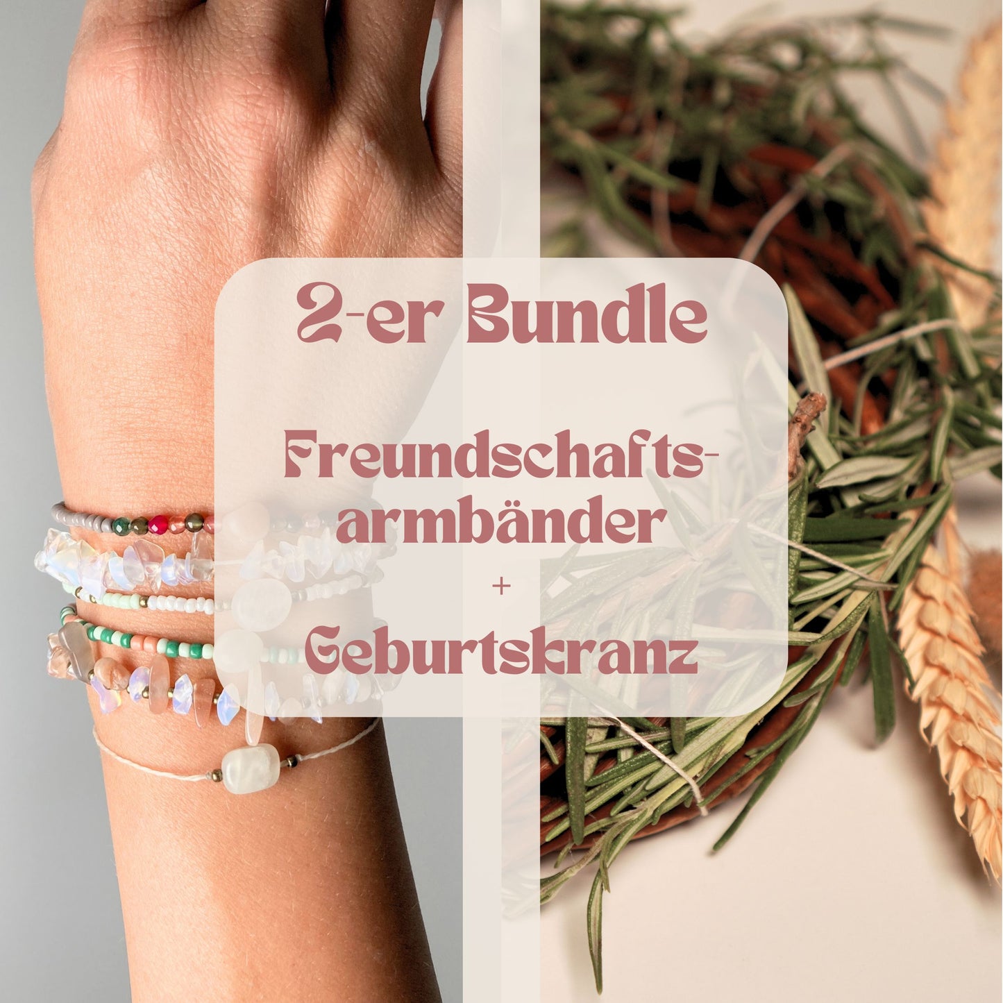 PreggoPowerBox | 2er Bundle | Geburtskranz + Freundschaftsarmbänder