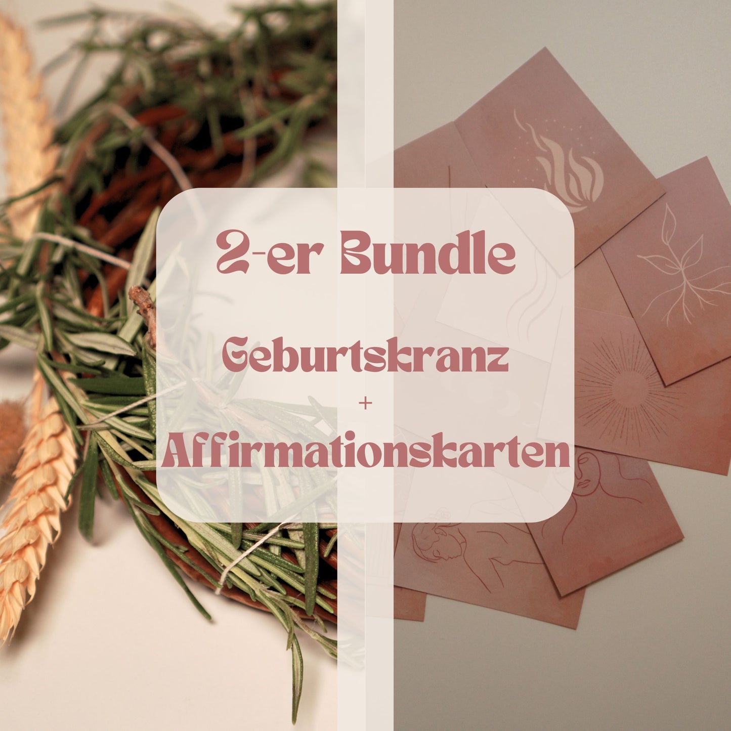 PreggoPowerBox | 2er Bundle | Affirmationskarten + Geburtskranz